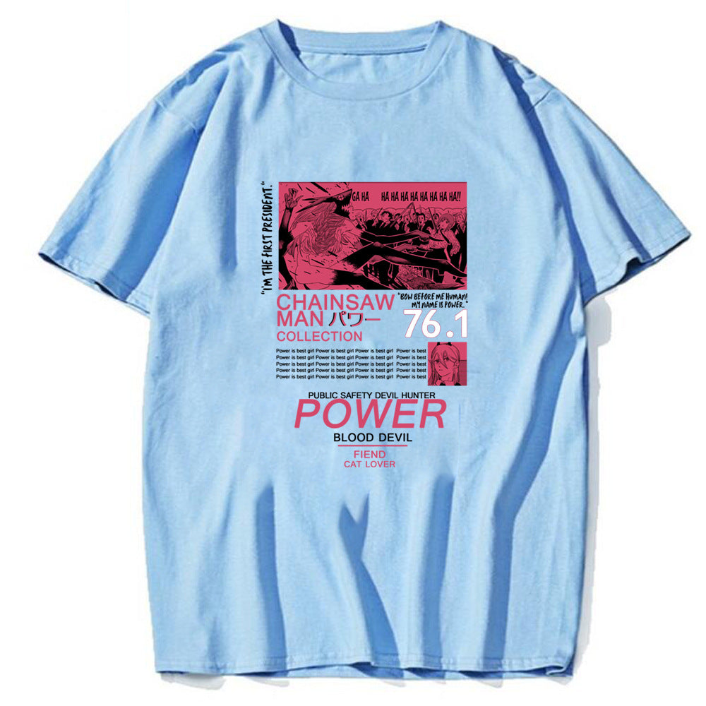 Chainsaw Man Power Short Sleeve Loose