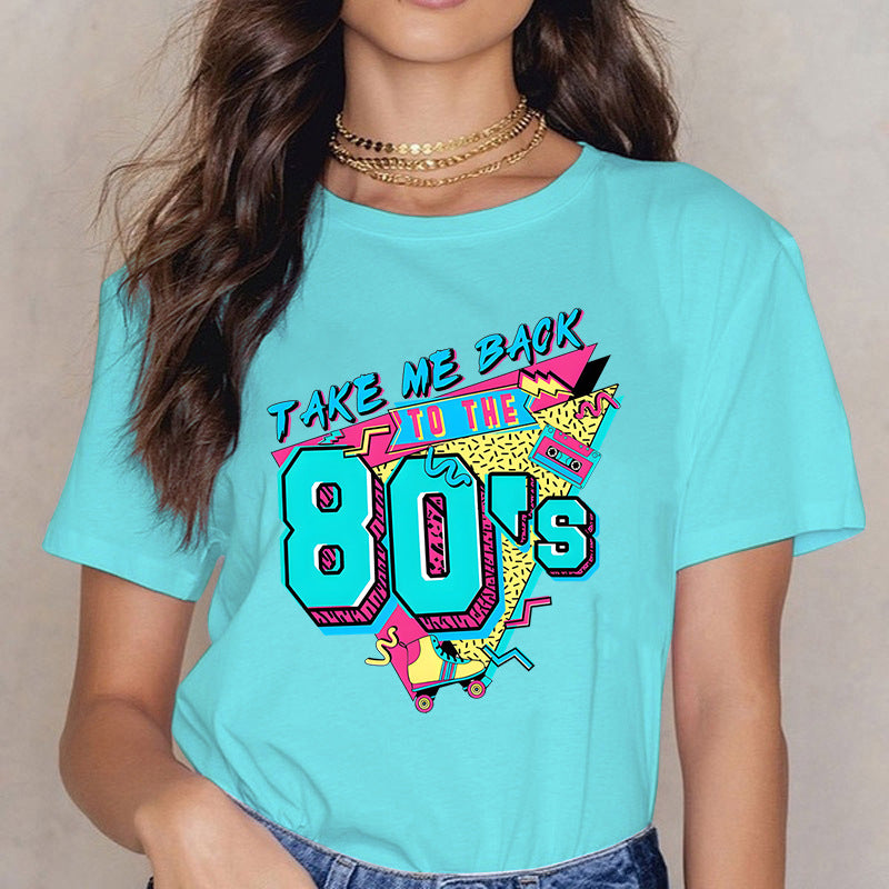 Fun Letter Print Crew Neck Sweatshirt for Women