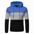 Men's Casual Three-Color Spliced Hoodie
