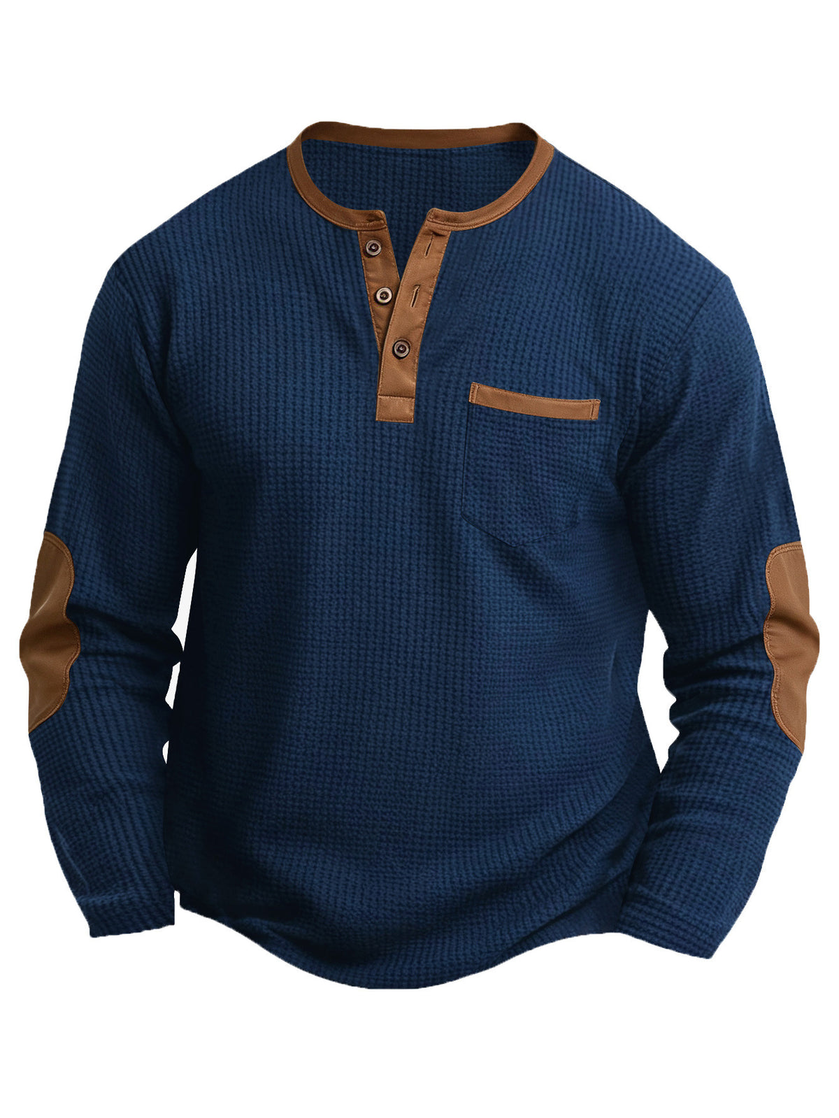Layered-Look Long Sleeve Polo Top