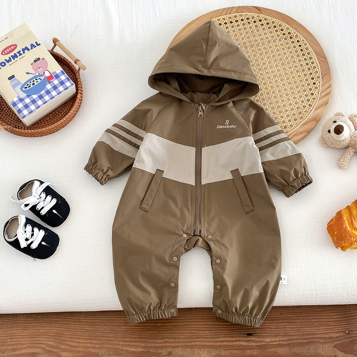 Baby Boy Overall Autumn Outfit Infant Clothes Fall Jacket Baby Boy Windbreaker Outdoor Wear Crawling Suit