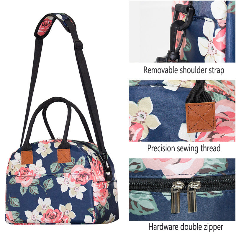 New Thermal Insulation Bag Large Oxford Cloth Bento Bag Outdoor Womens Portable Thermal Insulation Bag