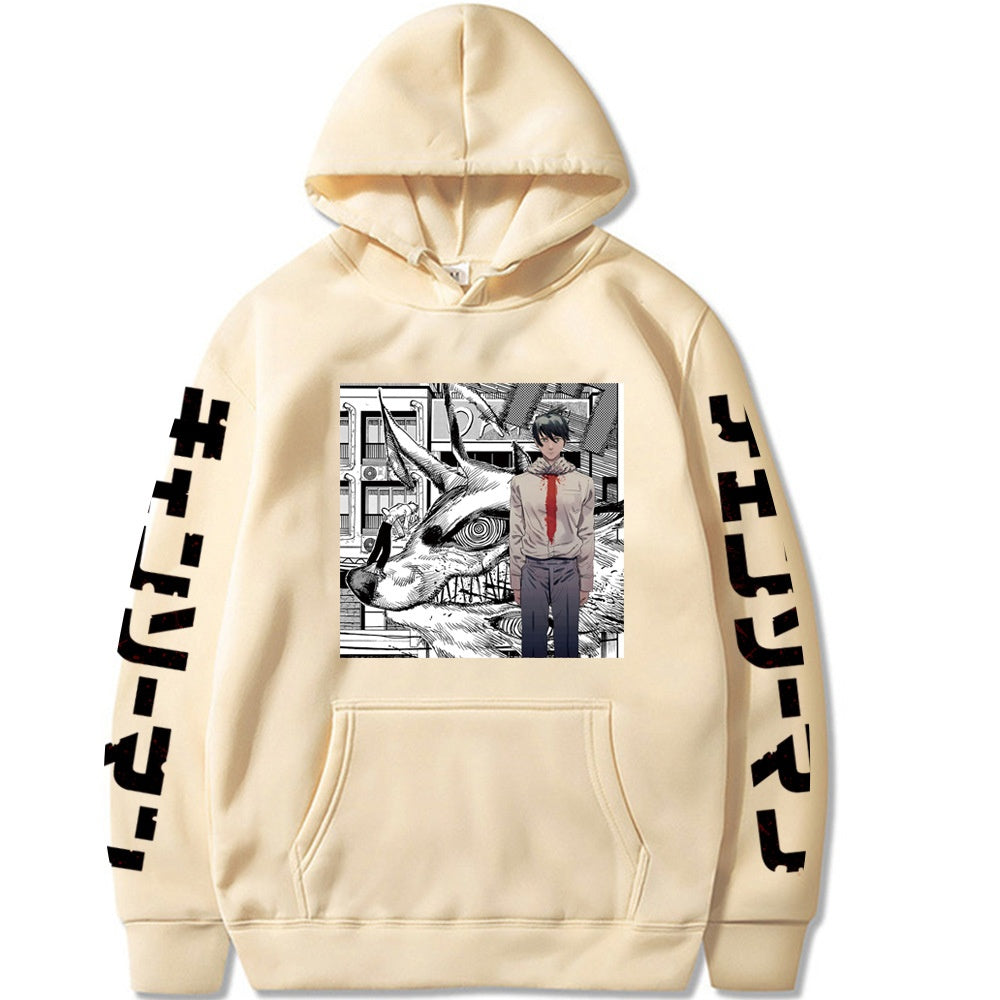 Chainsaw Man Printed Hooded Sweatshirt