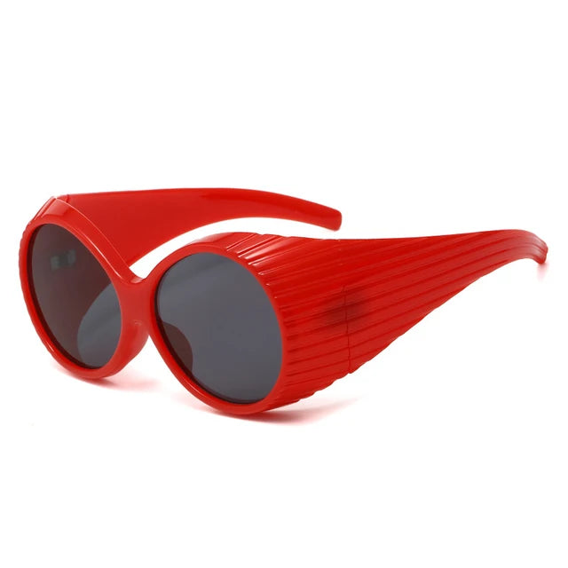Vintage Oval Oversized Women Sunglasses Fashion Brand Designer Gradient Shades  Men Punk Trending Sun Glasses