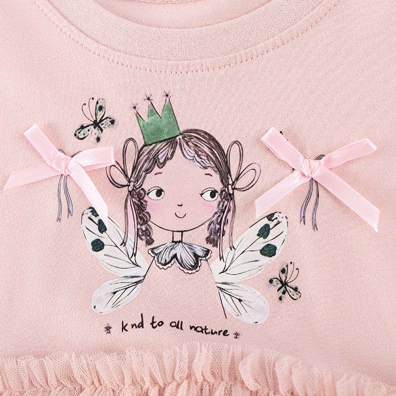 Girls' Chiffon Dress Summer Short Sleeve Cute Dress Princess Dress