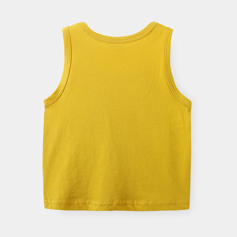 Sleeveless Vest T-Shirt Summer Kids Clothing Thin Style for 1-3 Years Old Toddler Tops Wholesale