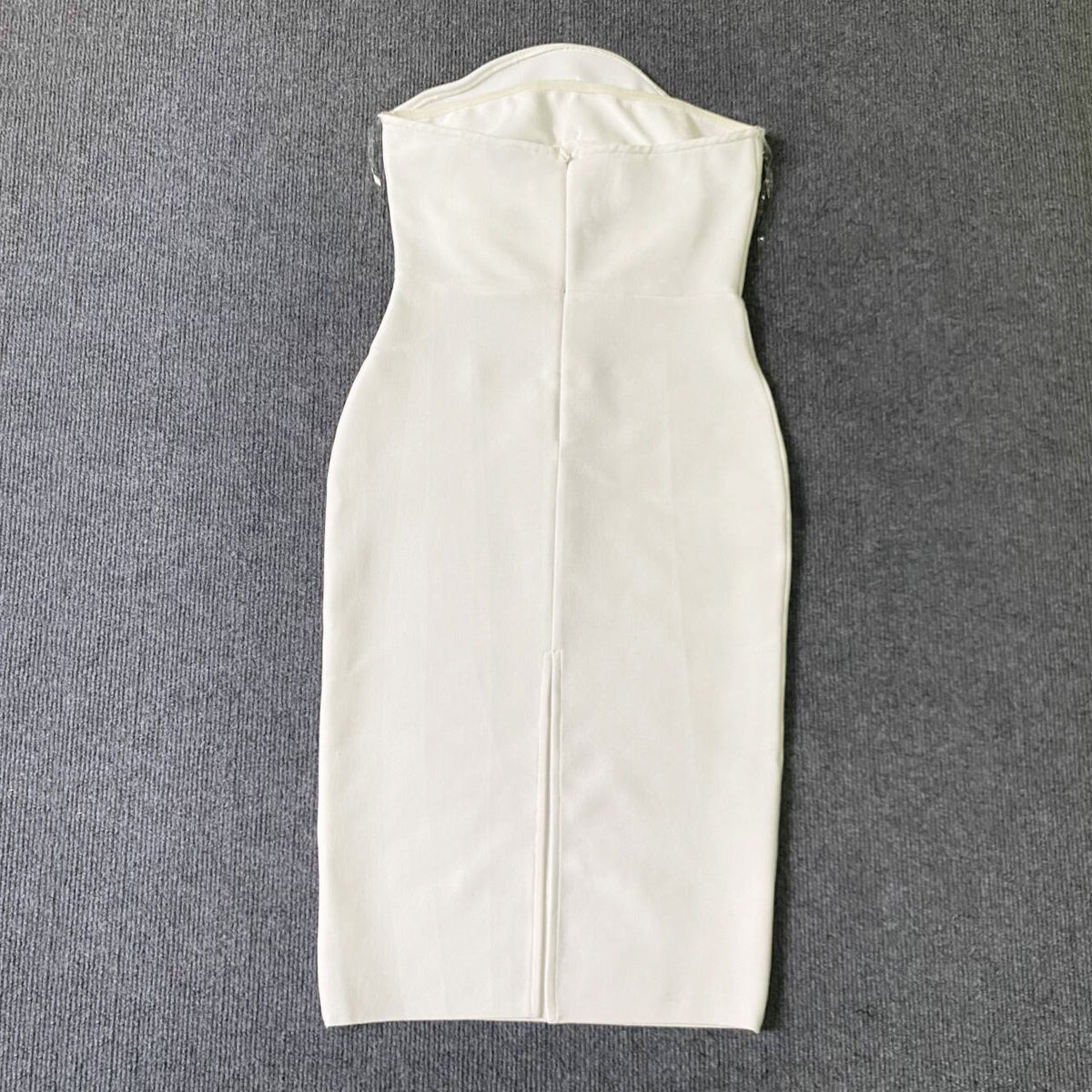 Women’s White 3D Floral Fitted Dress