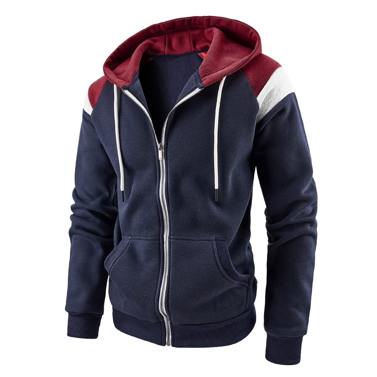 Colour Block Hooded Sweatshirt