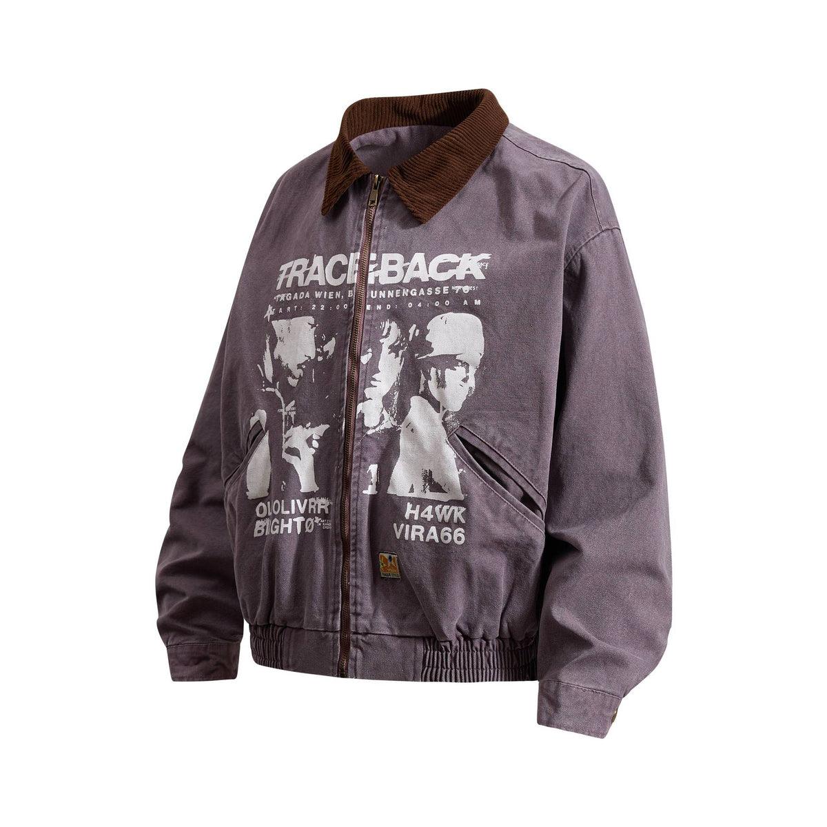Portrait letter printed men's and women's jackets