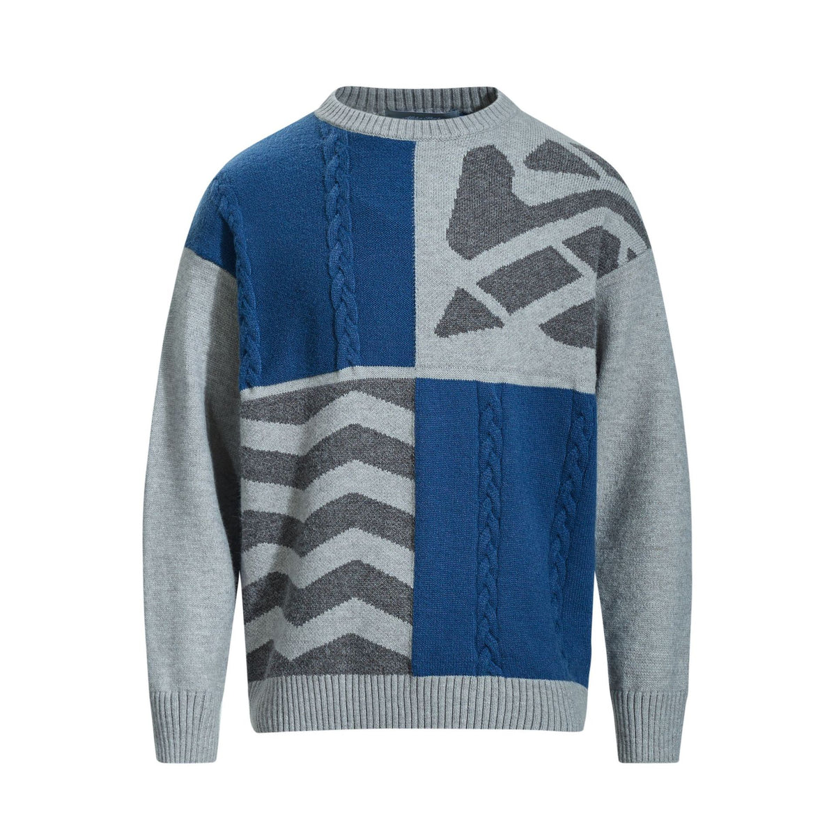 Retro Colourblock Crew Neck Sweater