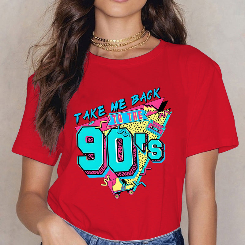 Fun Letter Print Crew Neck Sweatshirt for Women