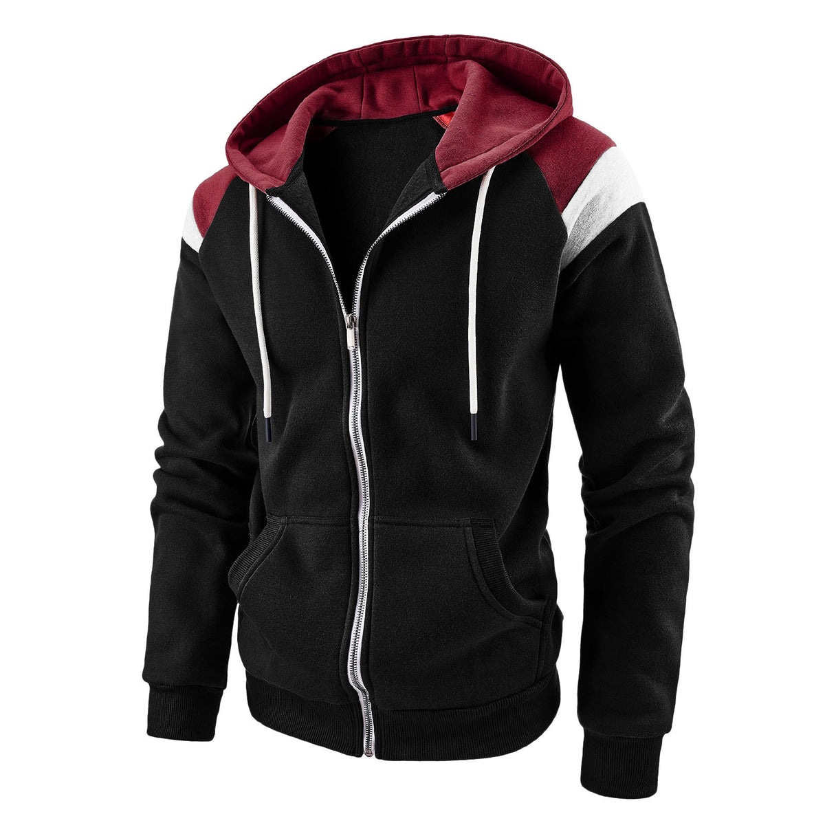 Colour Block Hooded Sweatshirt