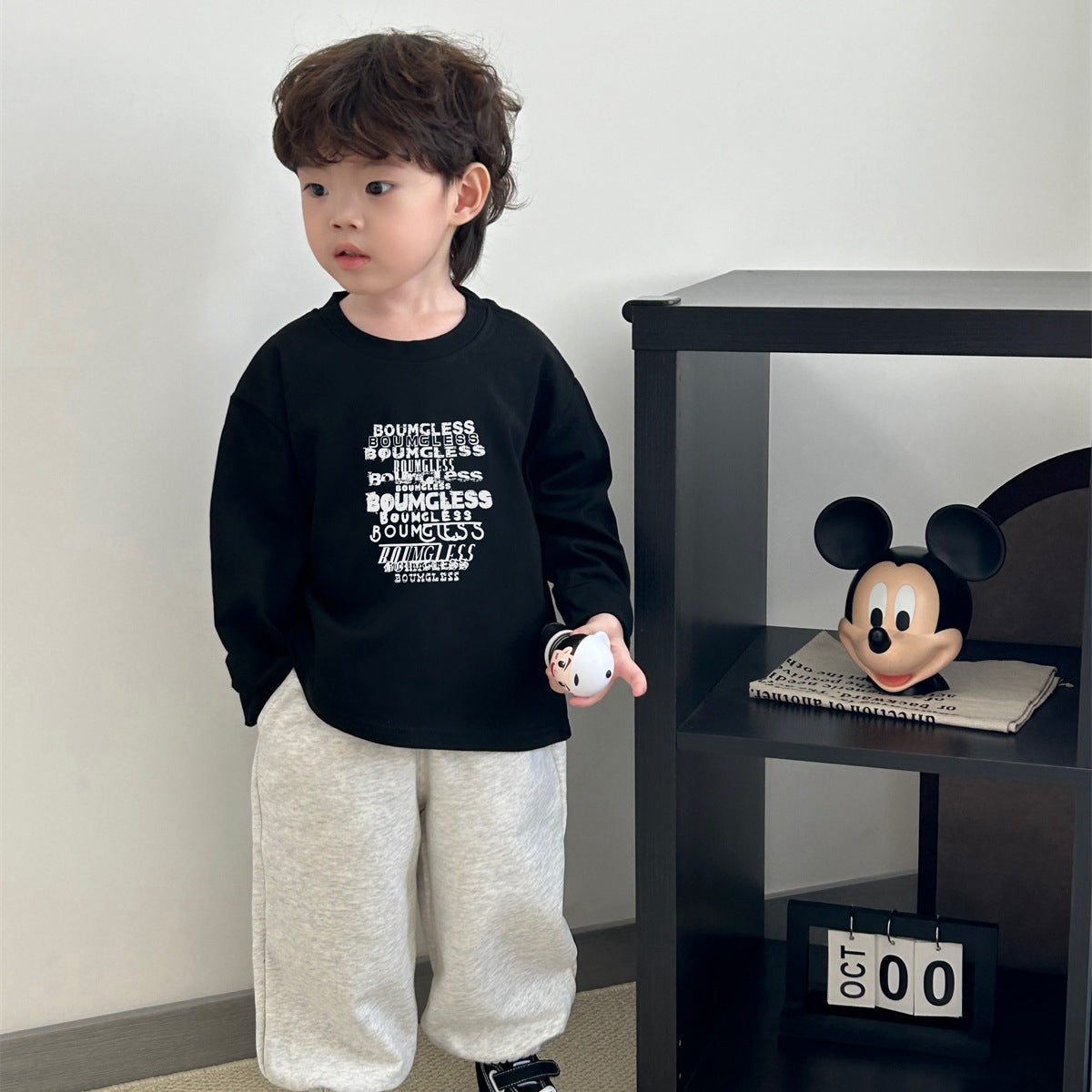 Children's Boy Pure Long Sleeve T-Shirt