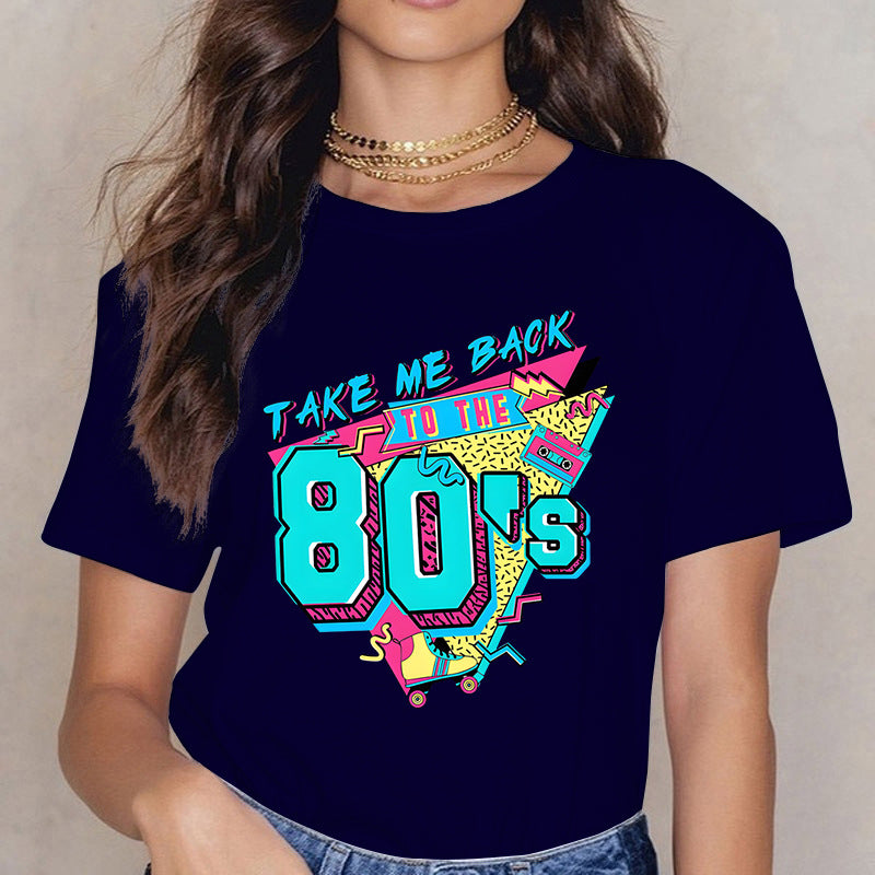Fun Letter Print Crew Neck Sweatshirt for Women