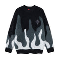 Men's Colour Block Faux Mink Fur Patchwork Sweater
