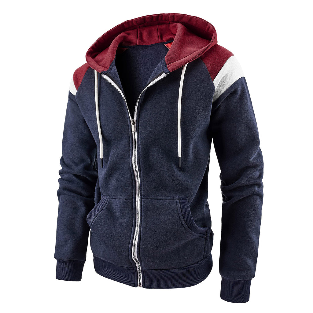 Colour Block Hooded Sweatshirt