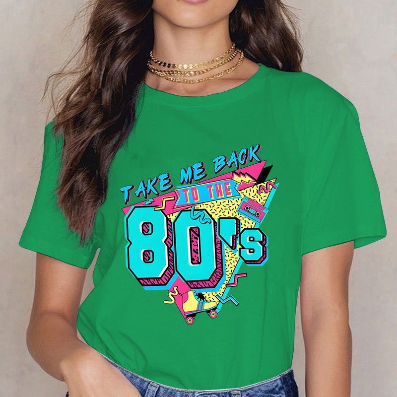 Fun Letter Print Crew Neck Sweatshirt for Women