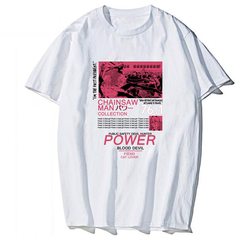 Chainsaw Man Power Short Sleeve Loose