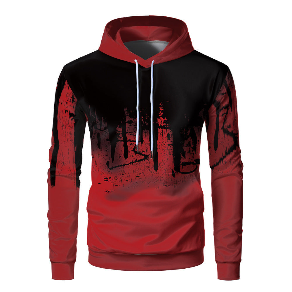Men's Hooded Sweatshirt Half-Zip Multi-Pocket Drawstring Casual Sports Pullover