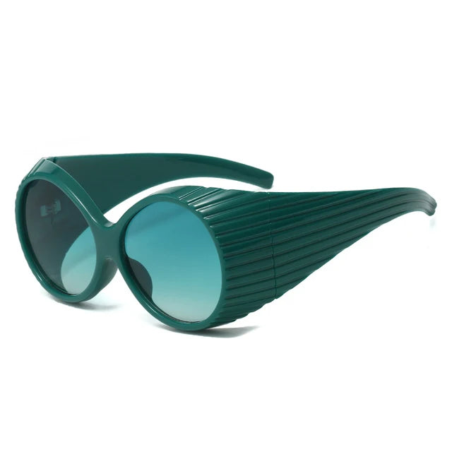 Vintage Oval Oversized Women Sunglasses Fashion Brand Designer Gradient Shades  Men Punk Trending Sun Glasses