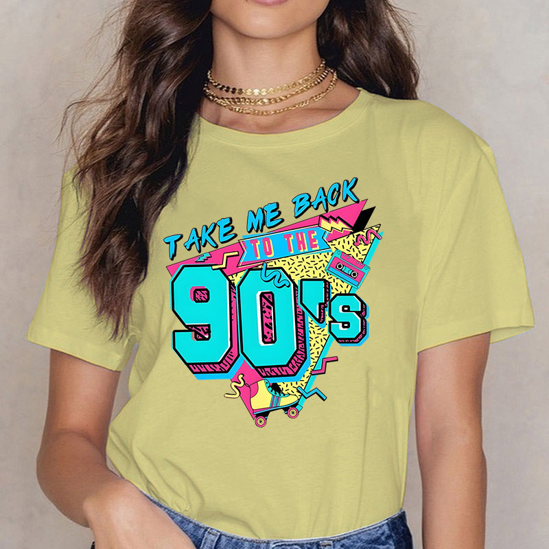 Fun Letter Print Crew Neck Sweatshirt for Women