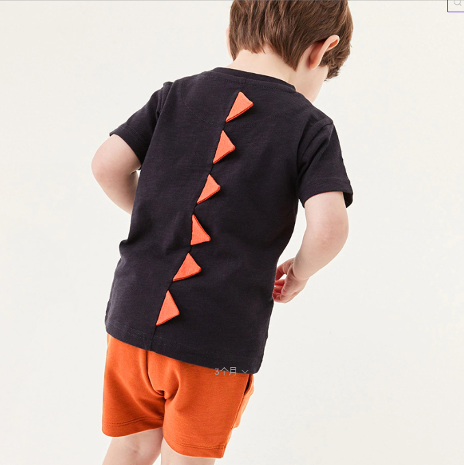 Summer European and American children short sleeved knitted cotton boy set