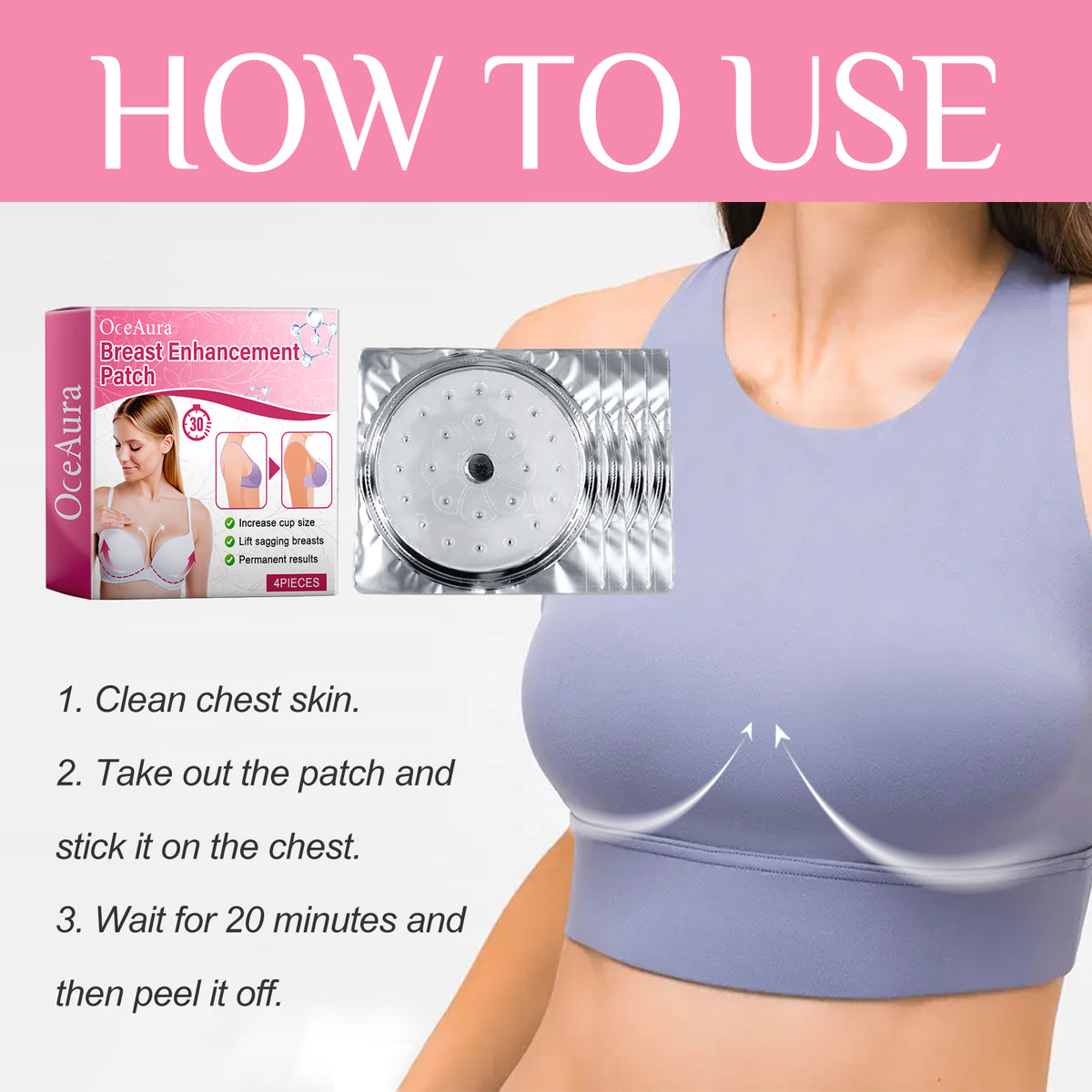Breast Enhancement Patch, Lift Chest Firming And Plump Anti-Sagging And Firm Chest Care Tape