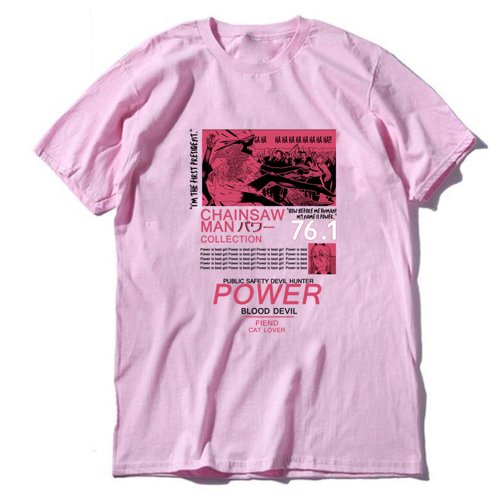 Chainsaw Man Power Short Sleeve Loose
