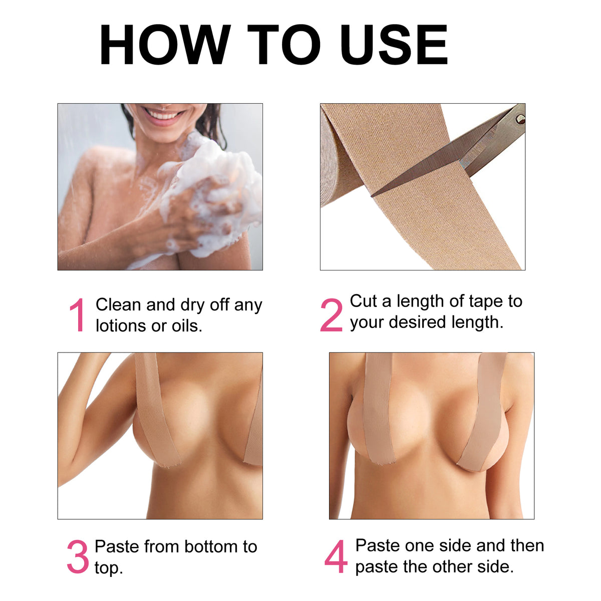 Boob Tape, Non-Trace Anti-Sagging External Expansion Chest Stretch Tape