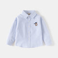 Long Sleeve Shirt Boy Oxford Thin Jacket Casual Embroidered Dress Shirt Trendy Wholesale
