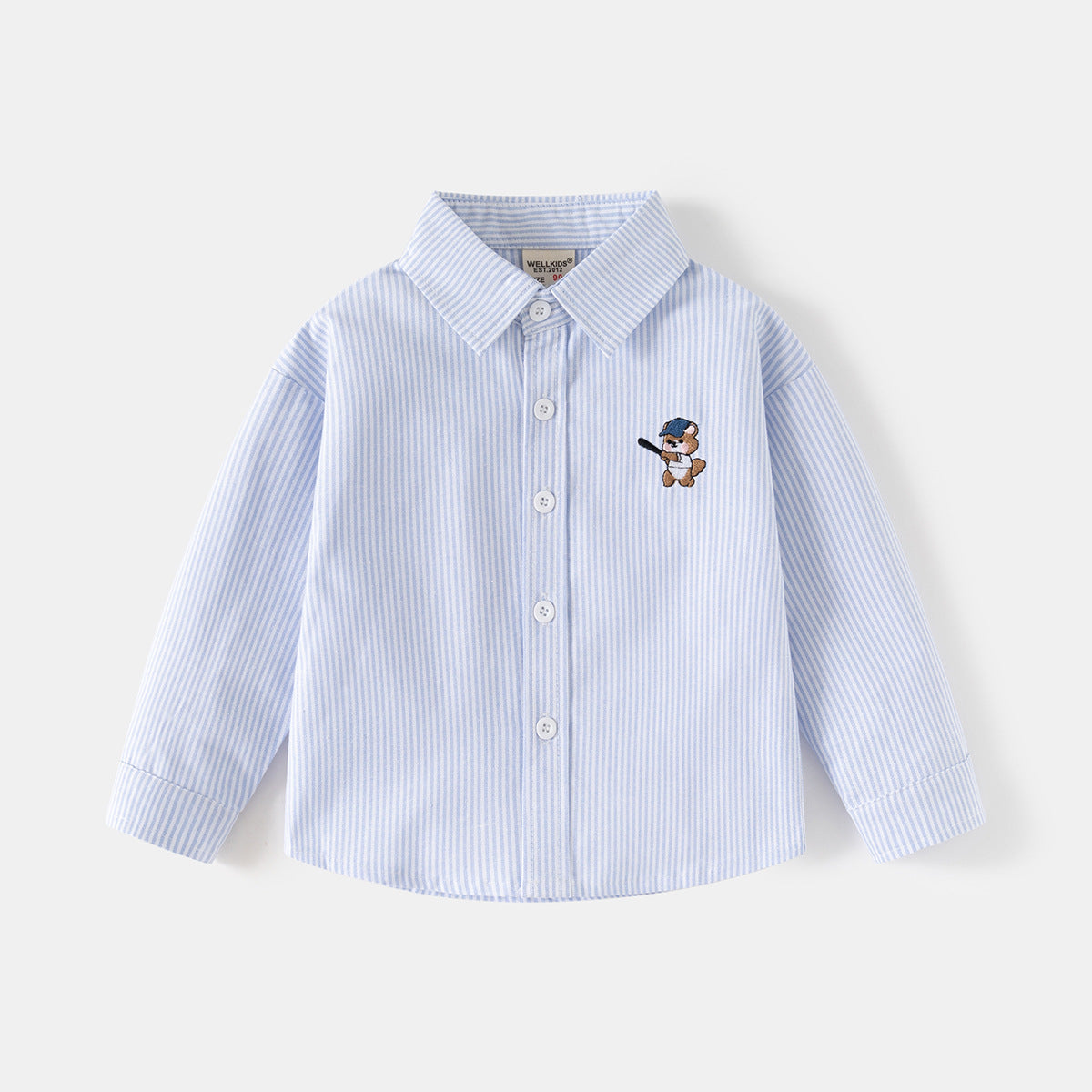 Long Sleeve Shirt Boy Oxford Thin Jacket Casual Embroidered Dress Shirt Trendy Wholesale
