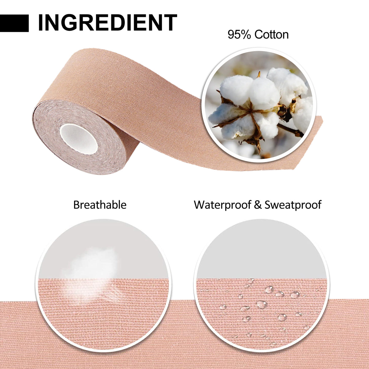 Boob Tape, Non-Trace Anti-Sagging External Expansion Chest Stretch Tape