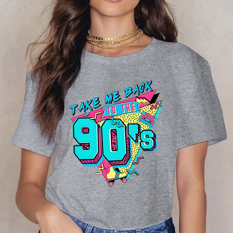 Fun Letter Print Crew Neck Sweatshirt for Women