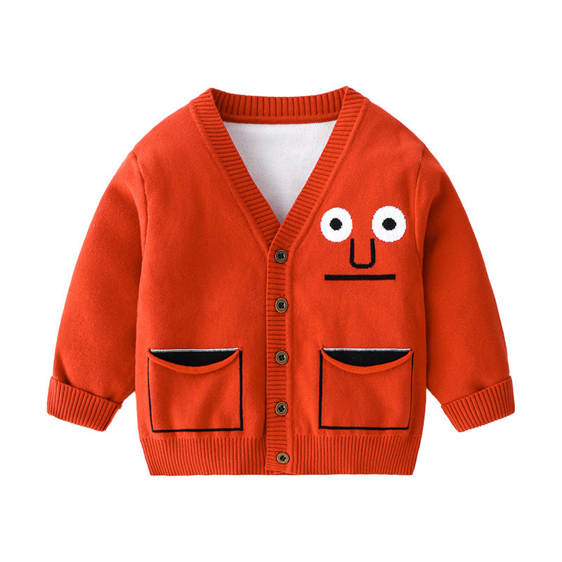 Boy Knit Cardigan Sweater Coat Children's Clothing Baby Toddler Boy Wholesale