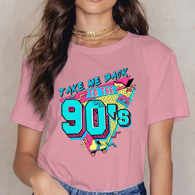 Fun Letter Print Crew Neck Sweatshirt for Women