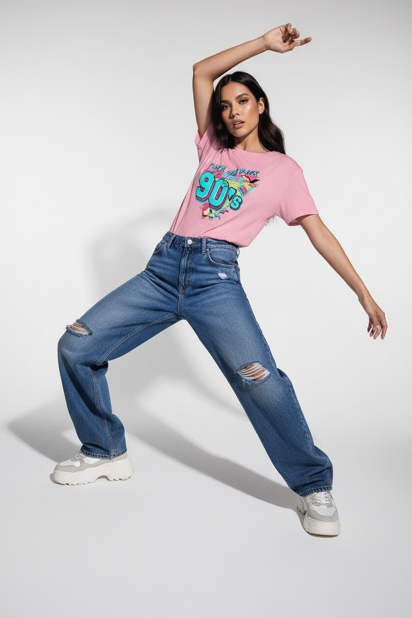 Fun Letter Print Crew Neck Sweatshirt for Women