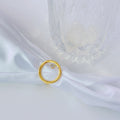 Minimalist Clear Rhinestone Gold Plated Hollow Circle Ring for Women Stainless Steel Geometric Finger Rings Jewellery