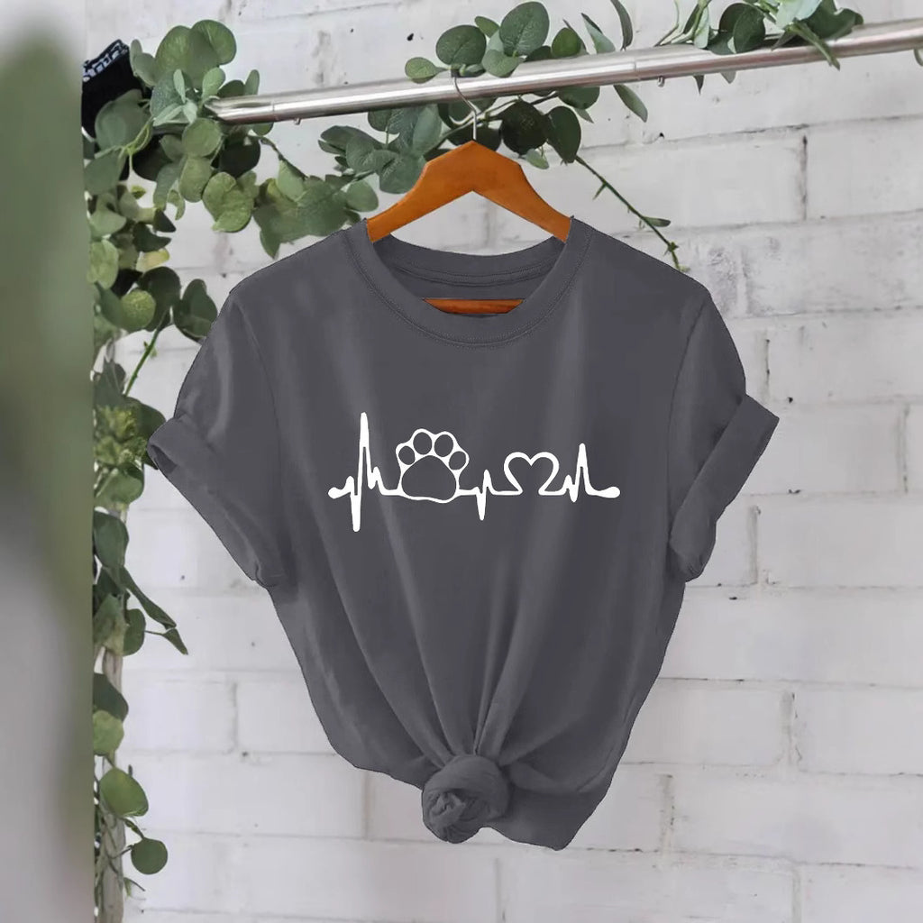 Pet Love New Round Neck Loose Short Sleeve