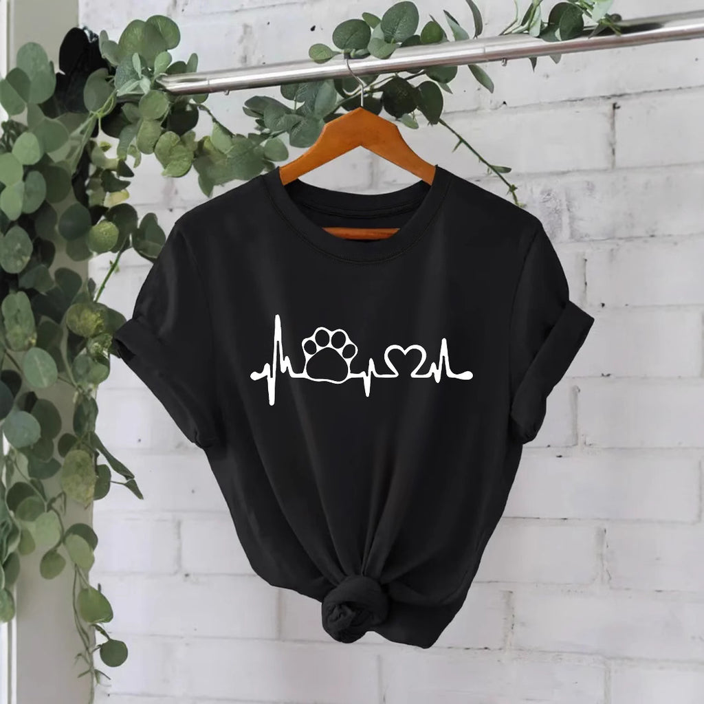 Pet Love New Round Neck Loose Short Sleeve