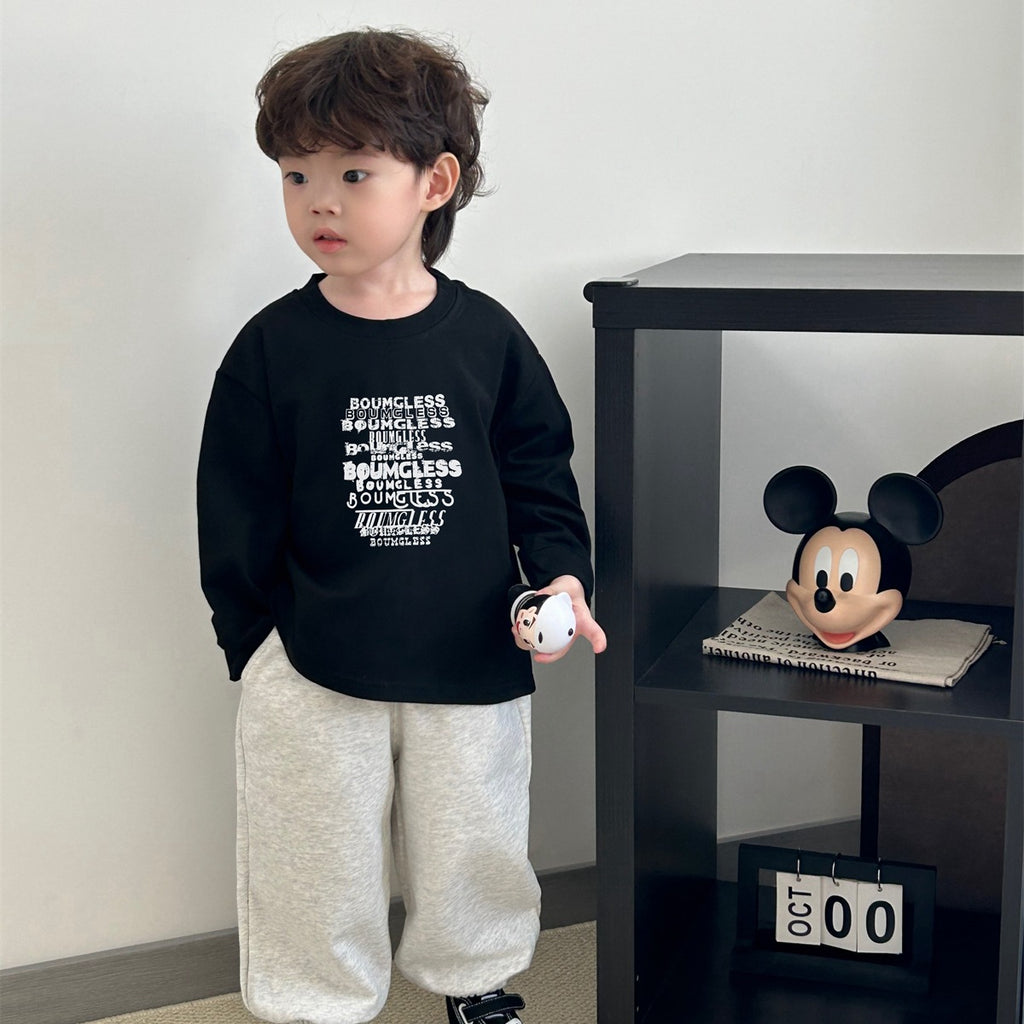 Children's Boy Pure Long Sleeve T-Shirt