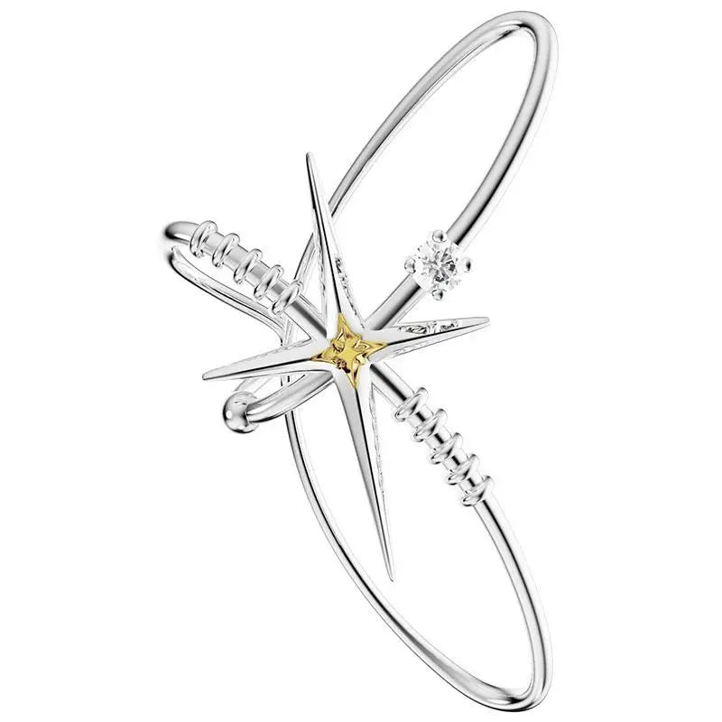 Fashion Silver Color Cross Ear Clip Cyberpunk Earrings For Women Jewelry Accessories Y2k Piercing Fake Earring Man