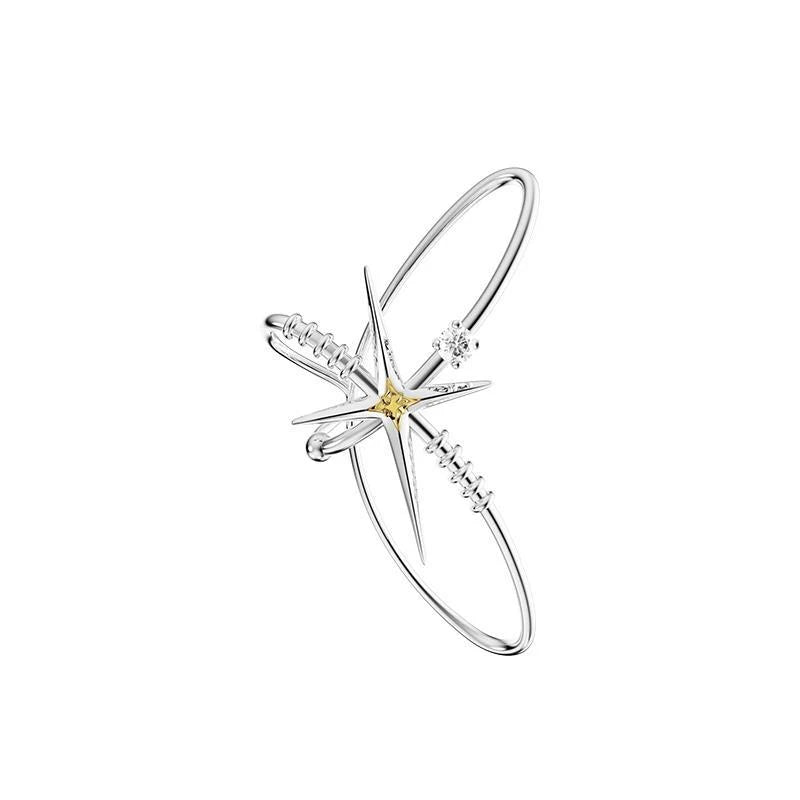Fashion Silver Color Cross Ear Clip Cyberpunk Earrings For Women Jewelry Accessories Y2k Piercing Fake Earring Man