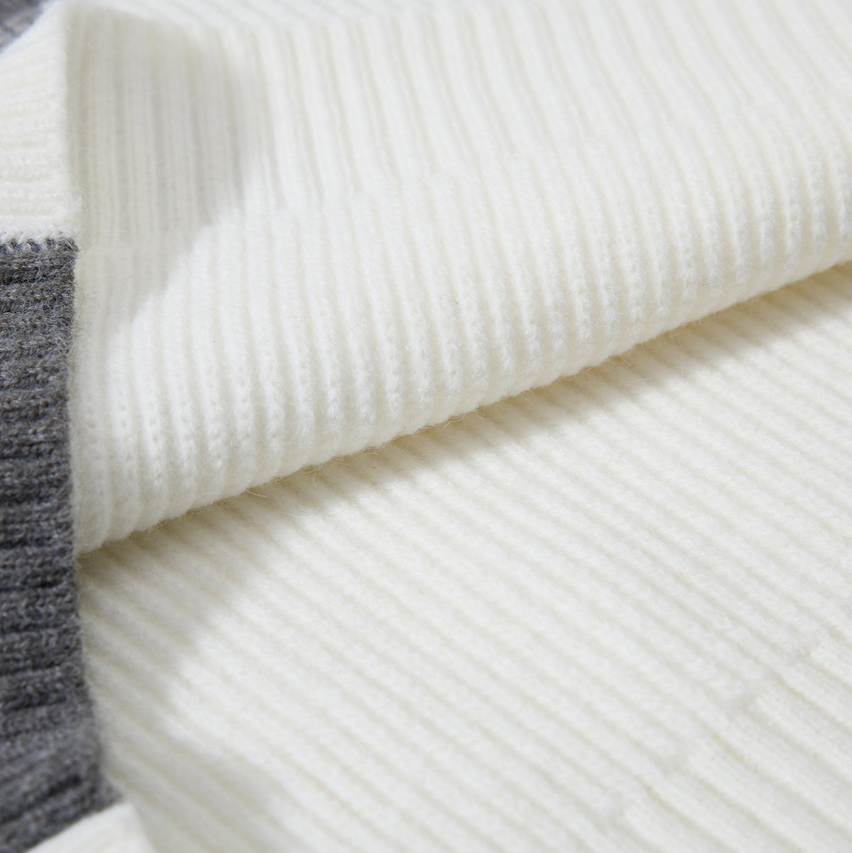 Retro Color Block Embroidered Crew Neck Sweater