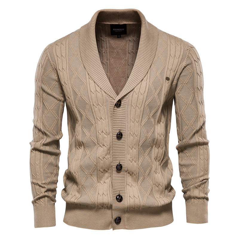 V-neck long sleeved woolen man