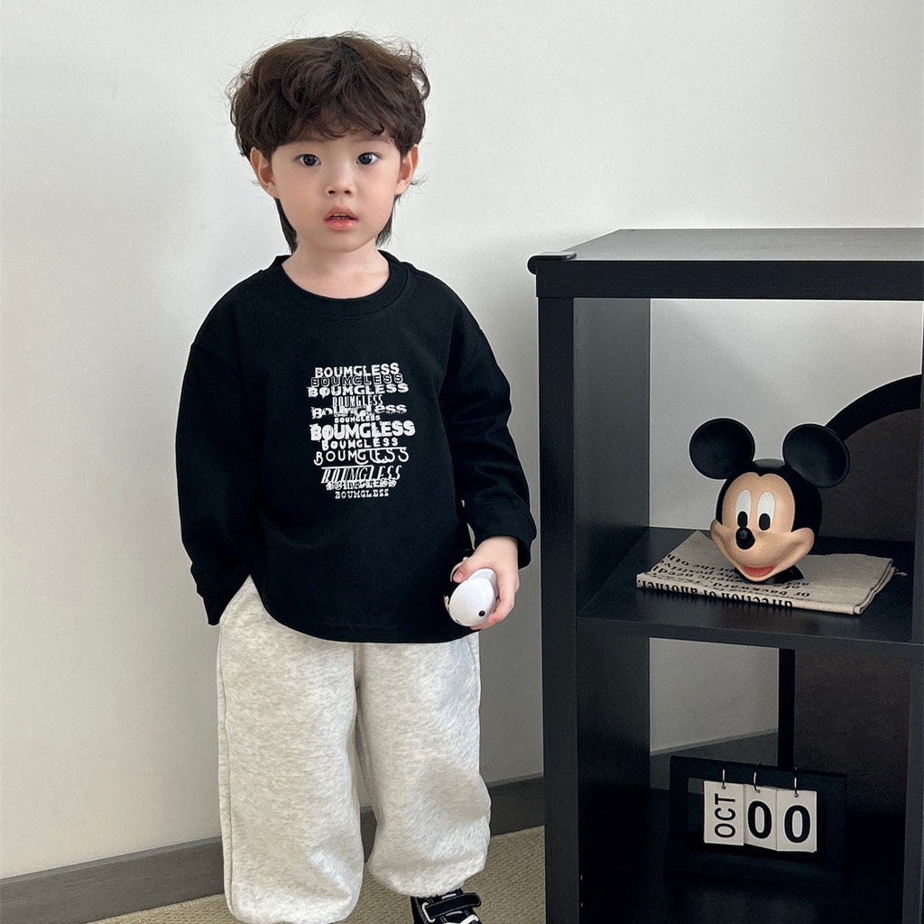 Children's Boy Pure Long Sleeve T-Shirt