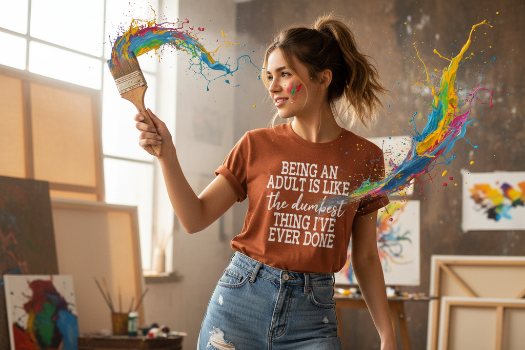 Women's T-shirt BEING AN ADULT IS LIKE