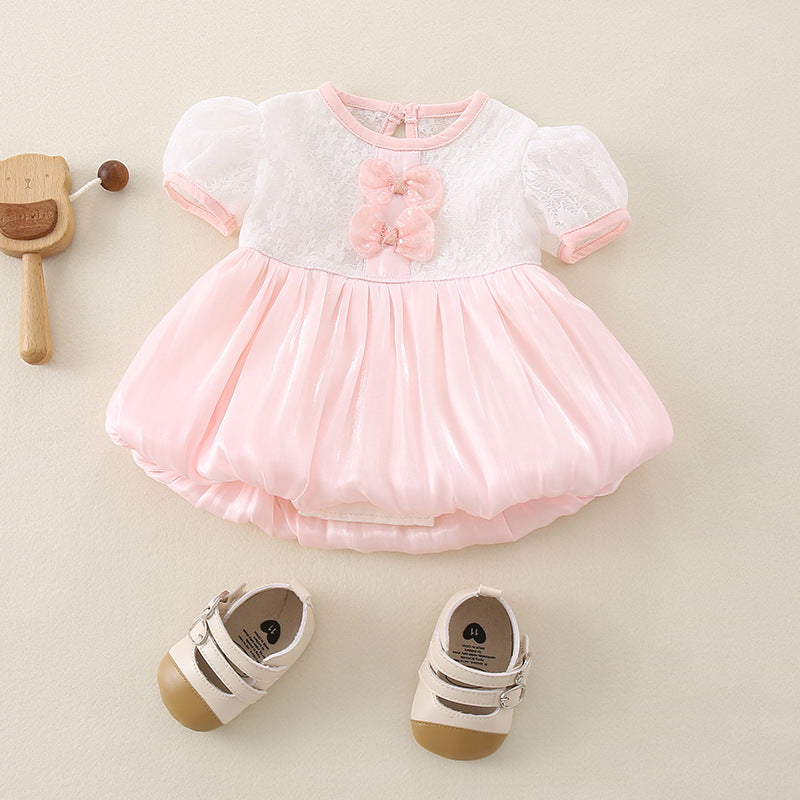 Baby Girls’ Pink Button-Front Dress