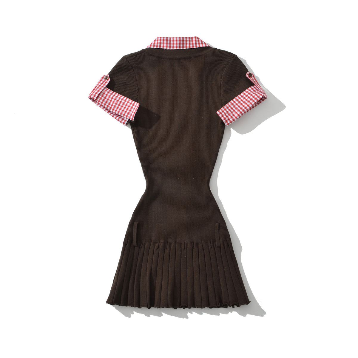 Women’s Short-Sleeve Polo Collar Knit Dress
