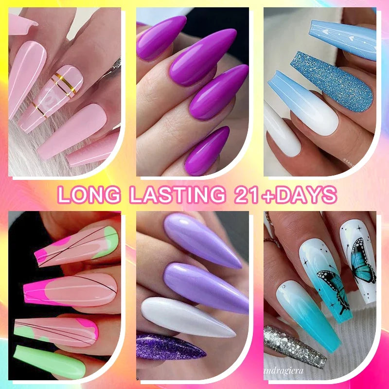 Colorful Gel Nail Polish Kit for Long Lasting Manicures