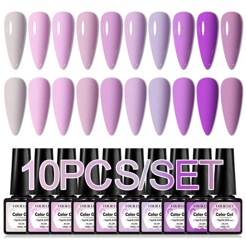 Colorful Gel Nail Polish Kit for Long Lasting Manicures